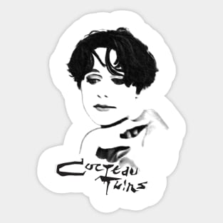 Black White Cocteau Twins Sticker